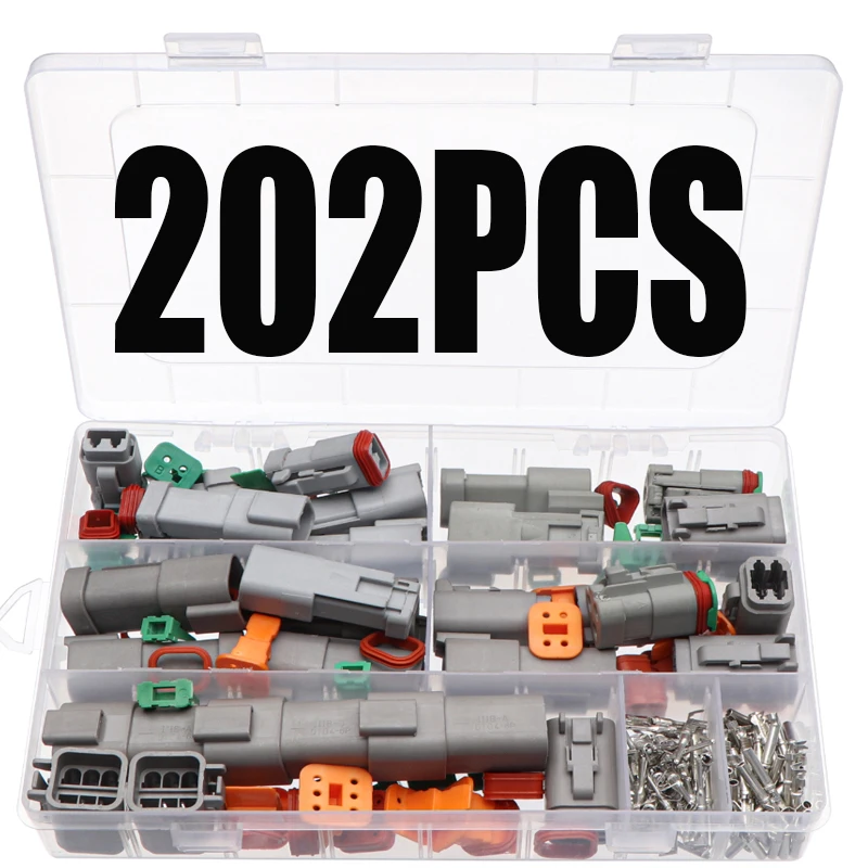 

Водонепроницаемый соединитель для проводов DTM06, 202 шт., 2/3/4/6/8/12S, фотоэлектрический разъем для автомобиля, грузовик ремень безопасности