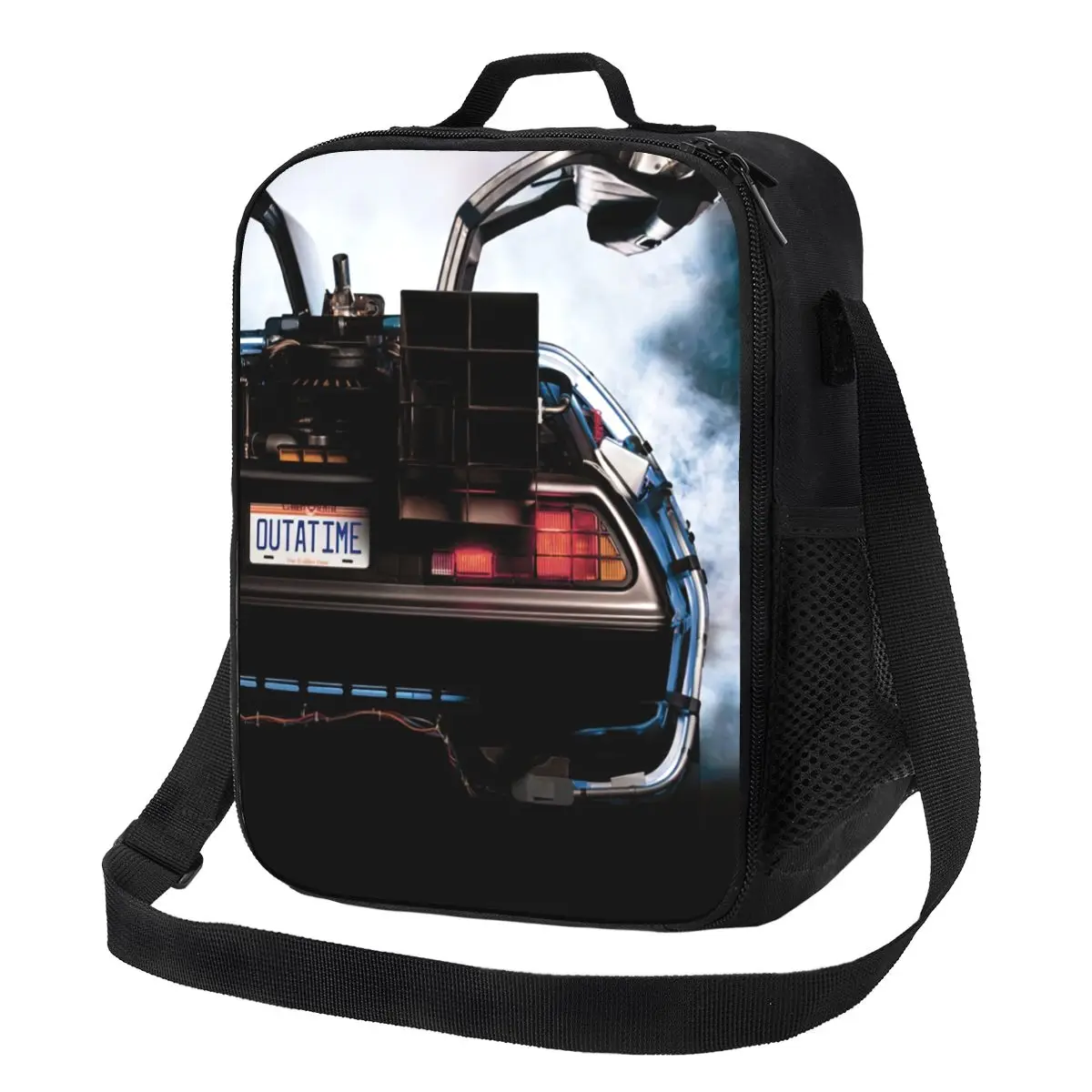 حقائب غداء معزولة مخصصة للعودة إلى المستقبل للنساء لفيلم كوميدي الخيال العلمي المحمول مبرد حراري للطعام صندوق بينتو للأطفال في المدرسة #2