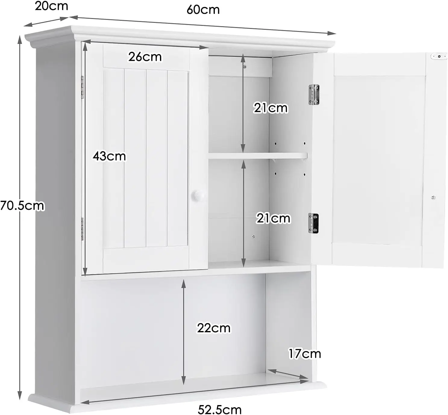 **/Wall Cabinet, Wall Mounted Wooden Kitchen Cupboard Storage Cabinet