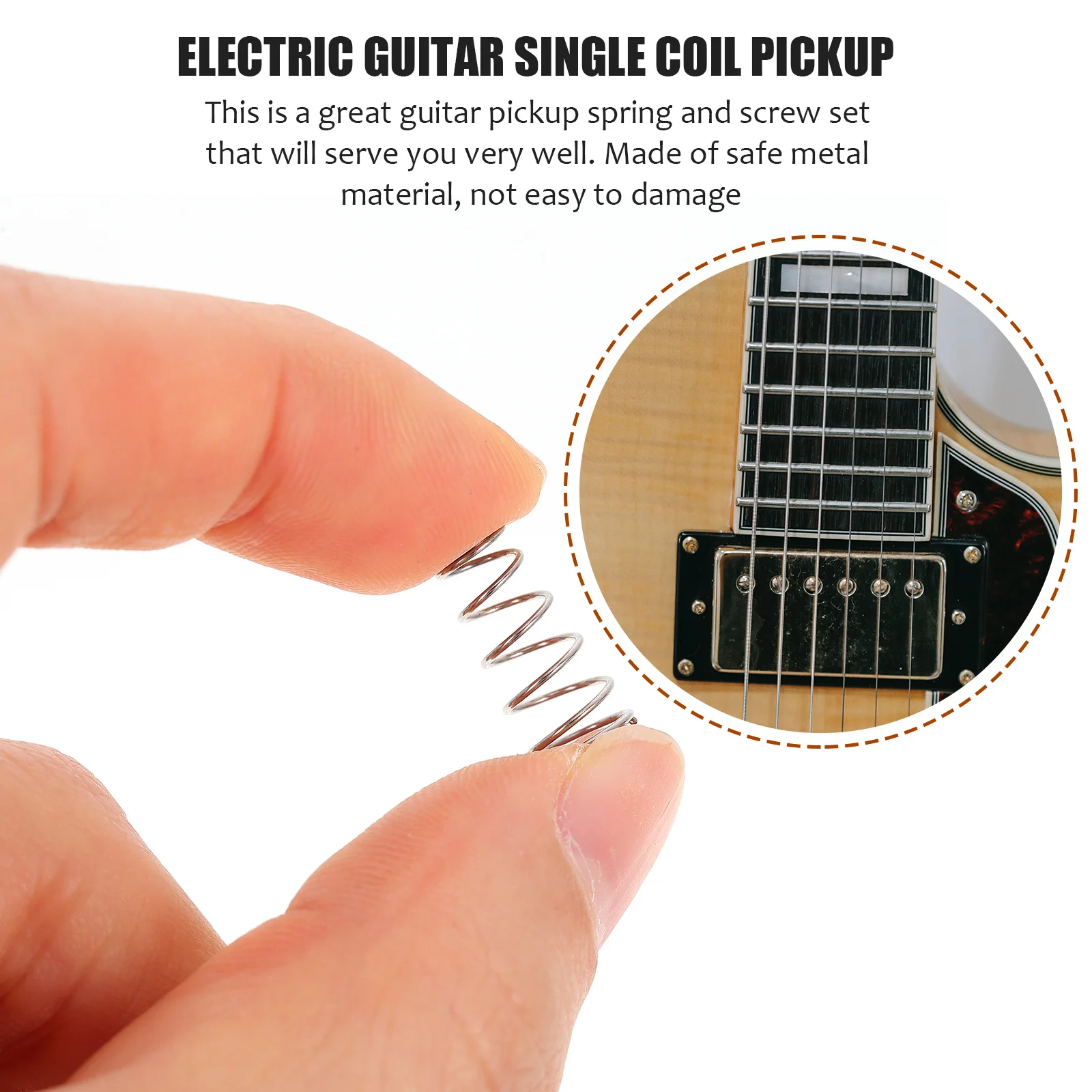 

1Set Electric Guitar Pickup Springs and Screws Metal Coil Durable Lightweight Professional Long Lasting Accessories