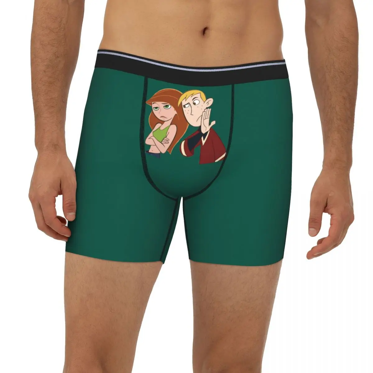 

Длинные трусы-боксеры Kim Possible, короткие мужские трусы, удобное нижнее белье для мужчин, подарки бойфренду