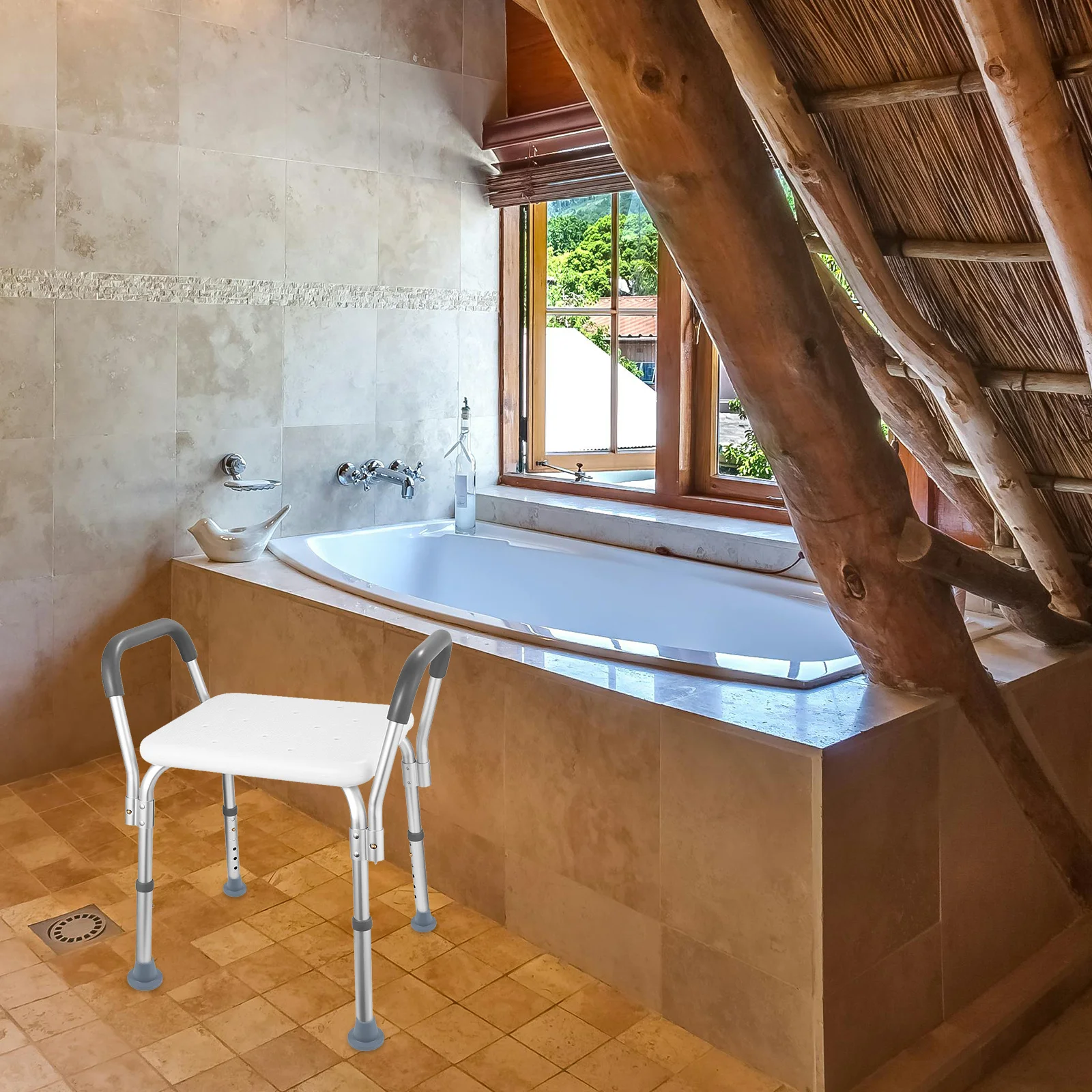 

4Pcs Chair Leg Floor Protectors Nonslip Furniture Feet Covers Shock Absorption Scratch Resistant Pads for Wood Tile Surfaces