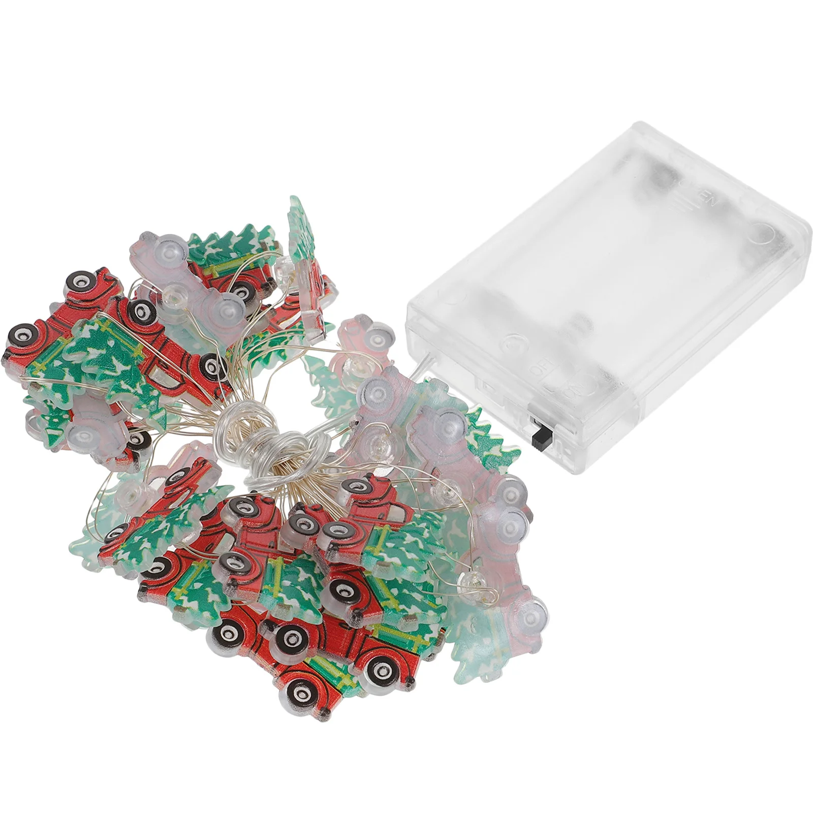 1 قطعة شجرة عيد الميلاد ضوء سلسلة الأحمر شاحنة النمذجة Led أضواء الزخرفية مهرجان ديكور حفلات عيد الميلاد سيارة سلسلة ضوء مصباح فريد