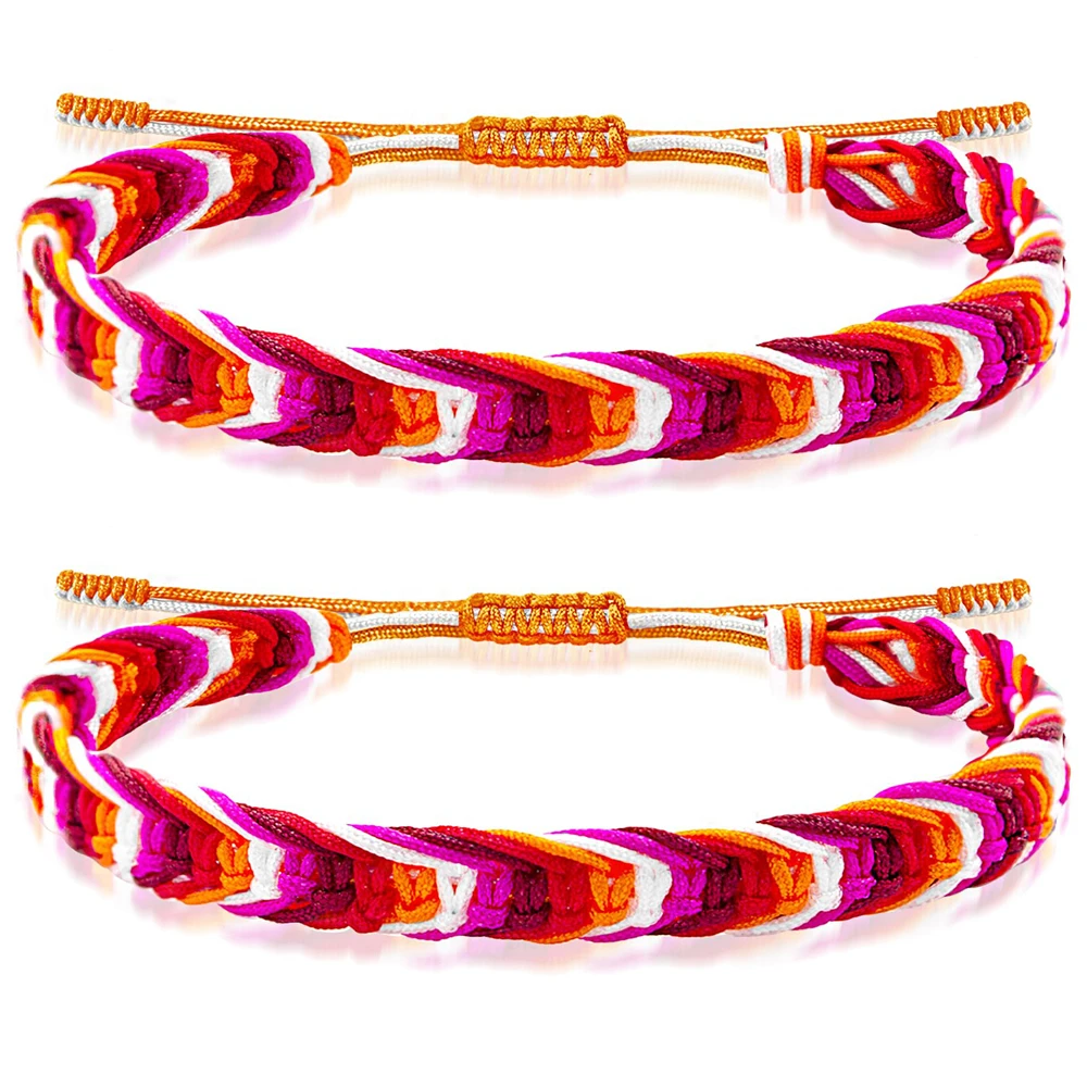 2 uds LGBTQ pulseras del orgullo del arco iris para mujeres hombres Bisexual lesbiana transgénero pansexual no binario asesxual fluido de género hecho a mano