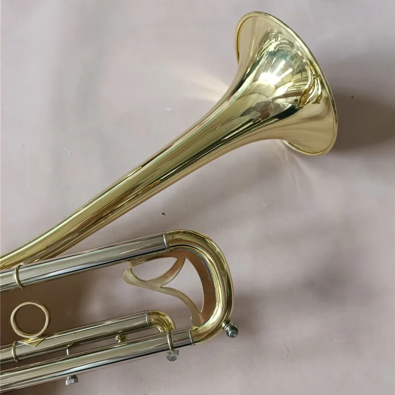 Hot Sell quality Bb Trumpet B Flat Brass Silver Plated Professional Trumpet Musical Instruments with Leather Case