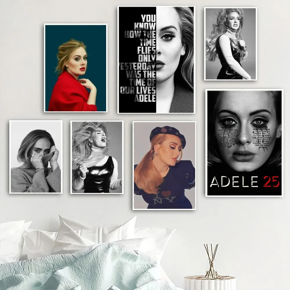 Sexy Singer Adele Poster Home Room Decor Livingroom Bedroom Aesthetic Art Wall Painting Stickers