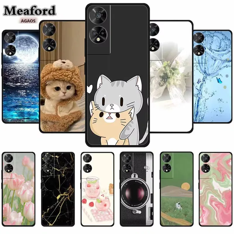 Para TCL 50 SE funda TCL 50 5G 505 funda trasera de silicona suave funda protectora para teléfono TCL 50SE TCL505G 505 Fundas Etui