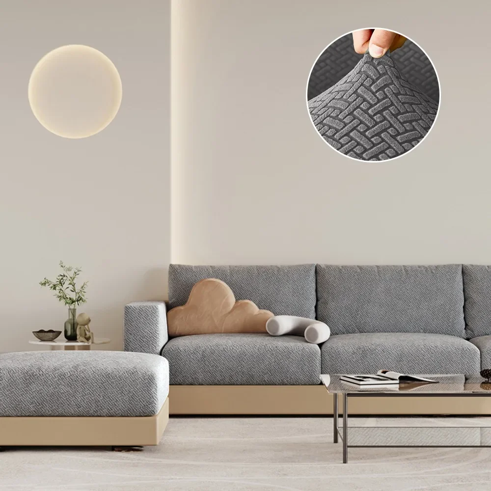 Soft Jacquard Sofa Covers Stretch Sofa Cushion Slipcover Washable Spandex Sofa Seat Cover Home Pets Living Room Chaise Lounge