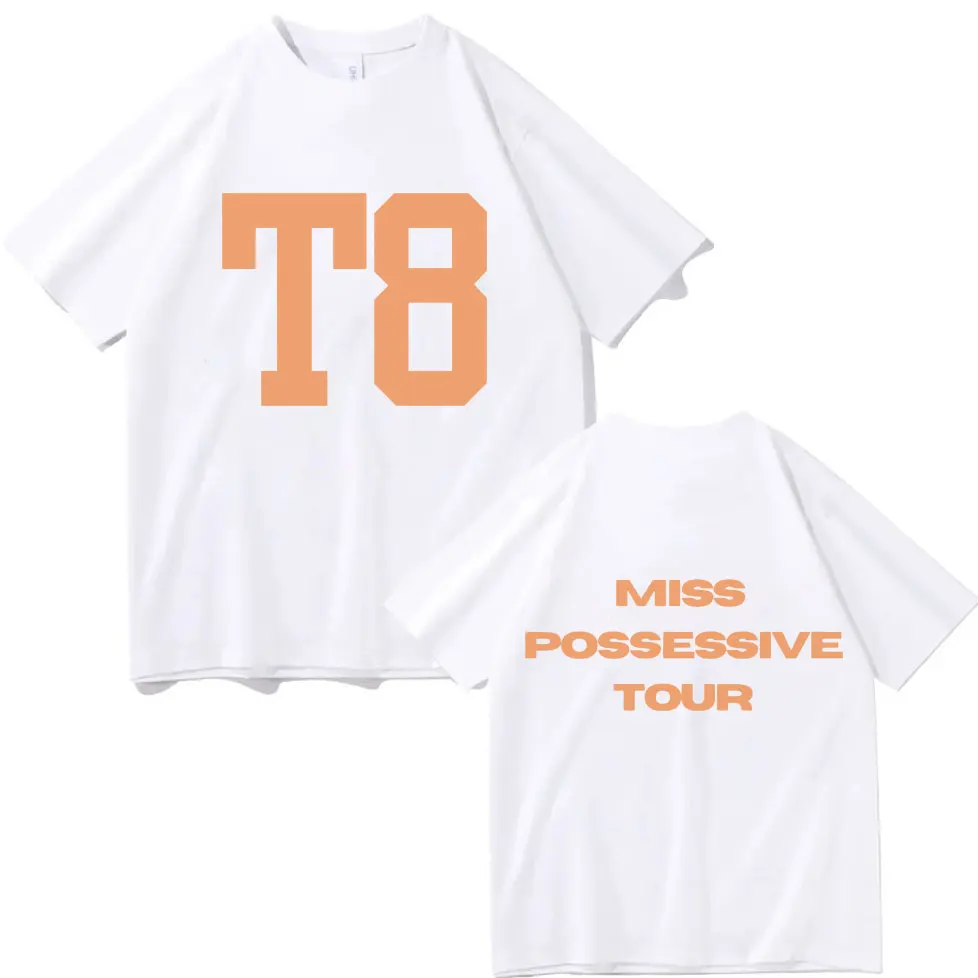 Tate Mcrae T8 Miss Possessive Tour T-shirt Men's Women's Fashion Y2k Clothing T-shirts Harajuku Hip Hop Short Sleeve T Shirts