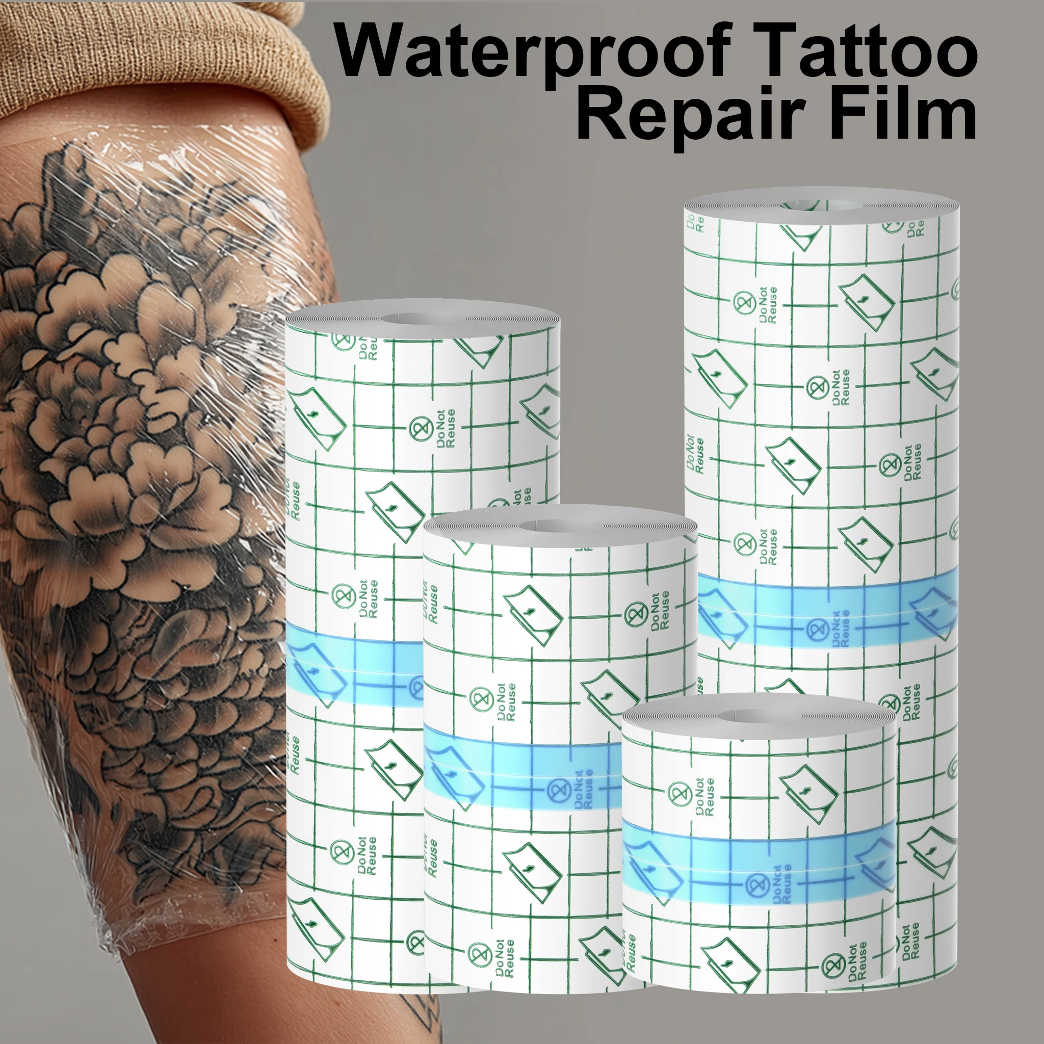 10/5/2M Waterproof Protective Tattoo Healing Film PU Tape Aftercare Protective Skin Healing Tattoo Adhesive Repairing Bandage
