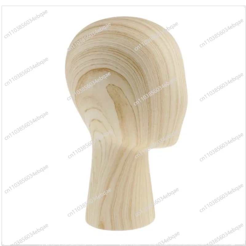 

For Wood Grain Head Imitation Model Head Deep Grain Light Grain Head Mold Hat Display Stand Wig Holder