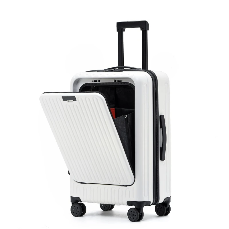 

Multi Functional Front Cover Opening Rolling Luggage Travel Suitcase 20 Boarding Box Large Capacity Trunk with TSA Customs Lock