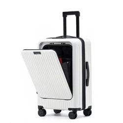 Multi Functional Front Cover Opening Rolling Luggage Travel Suitcase 20 Boarding Box Large Capacity Trunk with TSA Customs Lock