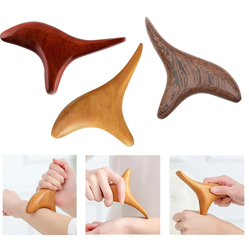 (.) Neck Foot Wood Trigger Point Massage Gua Sha Tools,Home Gym Professional Wooden Therapy Massage Tool for Back Leg Hand Face
