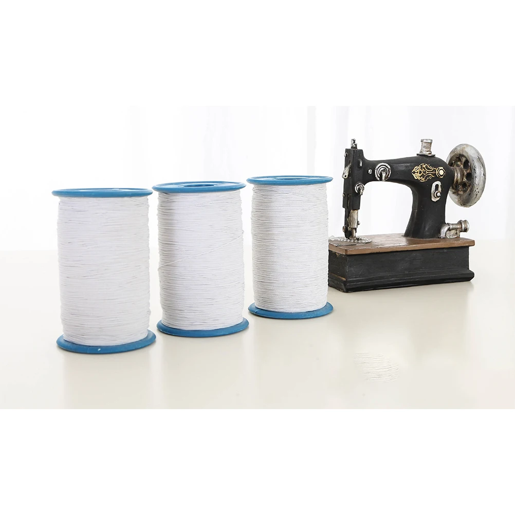 

2pcs Costume Sewing Threads Clothes Pants Sewing Threads Elastic Core-covered Threads (White, Random Color)