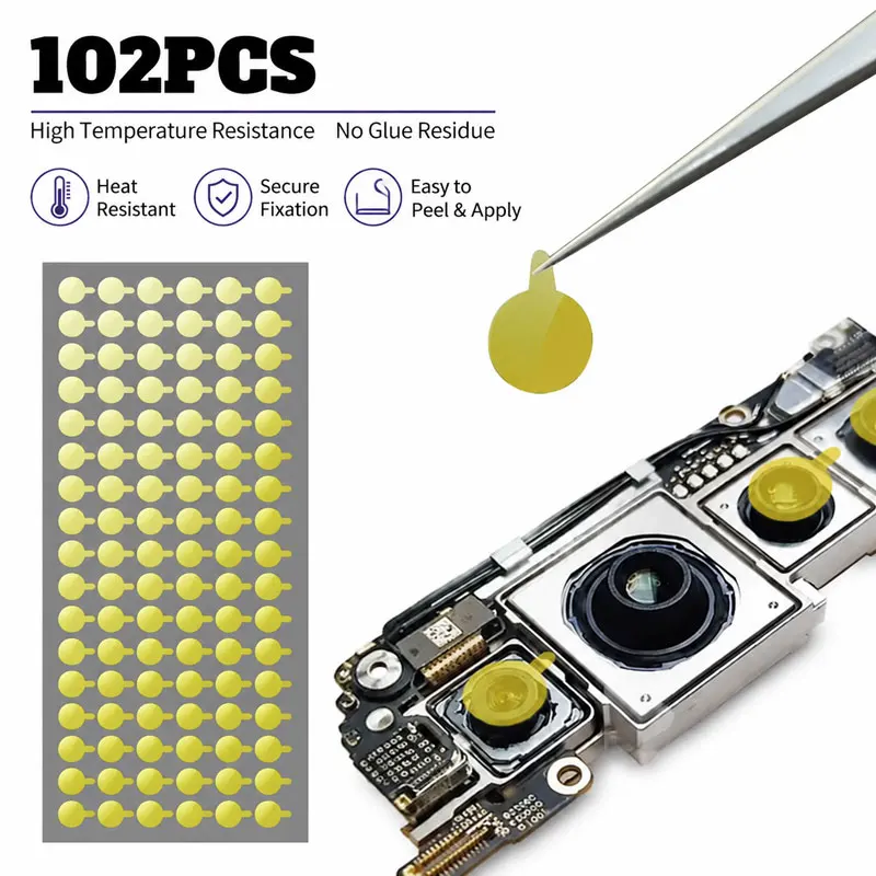 102PCS Protective Camera Sticker Infrared Dot Matrix Replacement for Phone Camera Repair Rear Camera Repair Tool