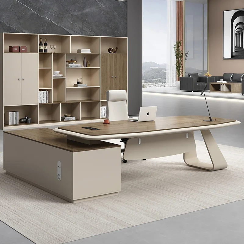 Minimalist With Drawers Office Desks Computer Storage Luxury Corner Office Desks Manager Simple Design Furniture Escritorio LLOD