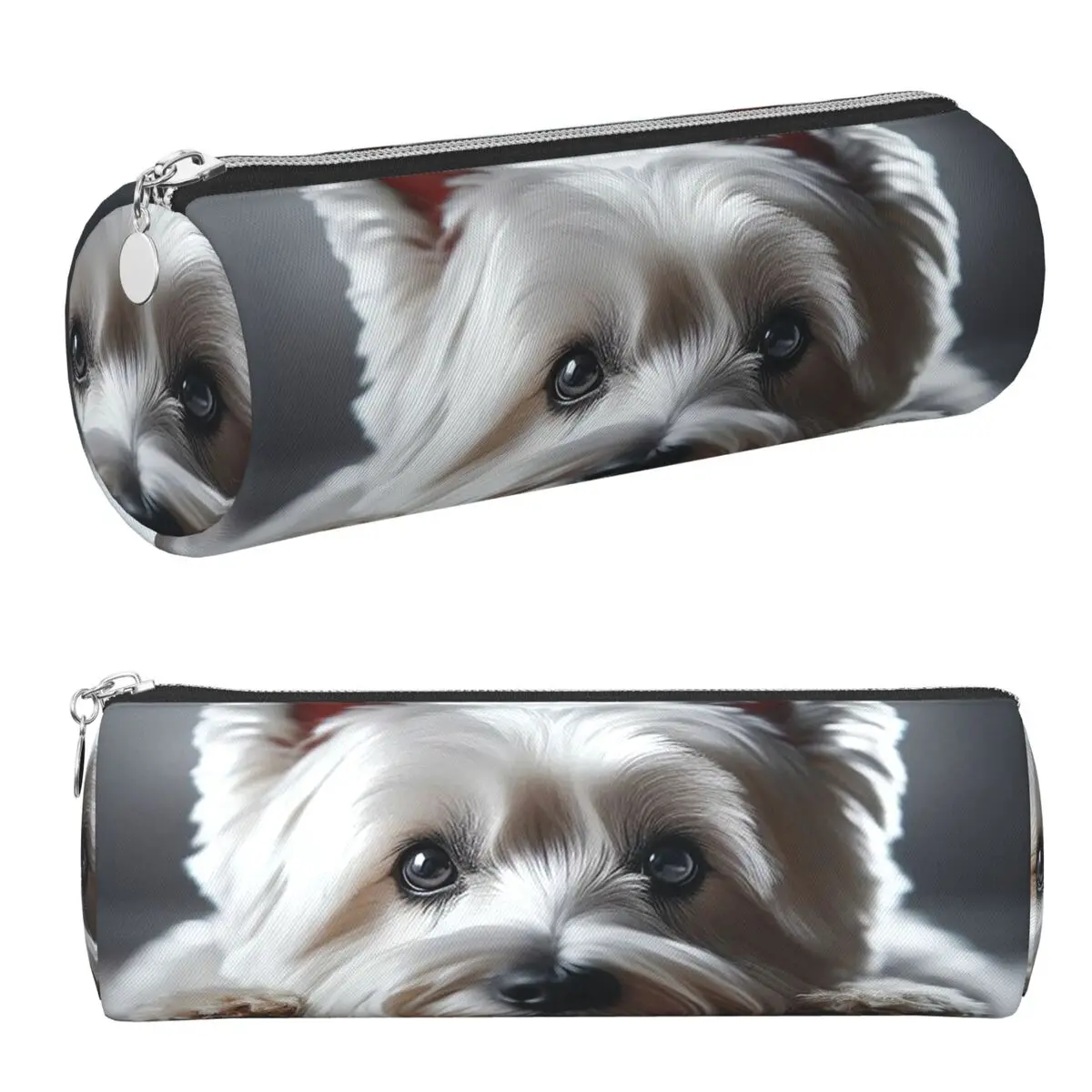 Federmäppchen mit West Highland White Terrier-Motiv, Stifthalter, zylindrische Stiftbox, Bleistiftbeutel für Studentengeschenke