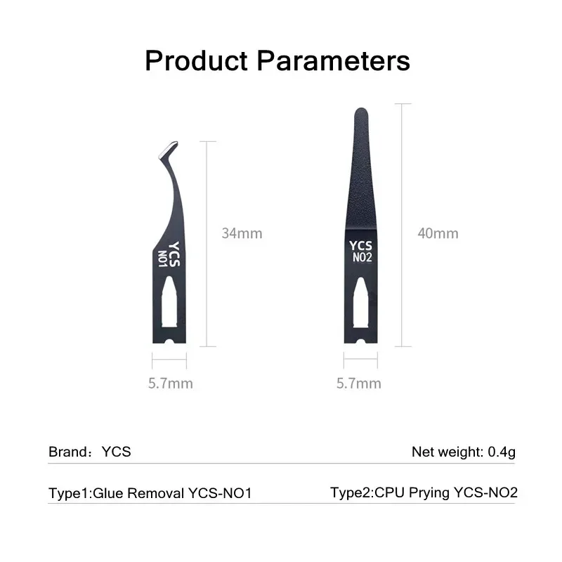 YCS NO1 NO2 Mobile Phone Repair CPU Prying Knife Tablet Chip Motherboard Adhesive Removal Blade Tool