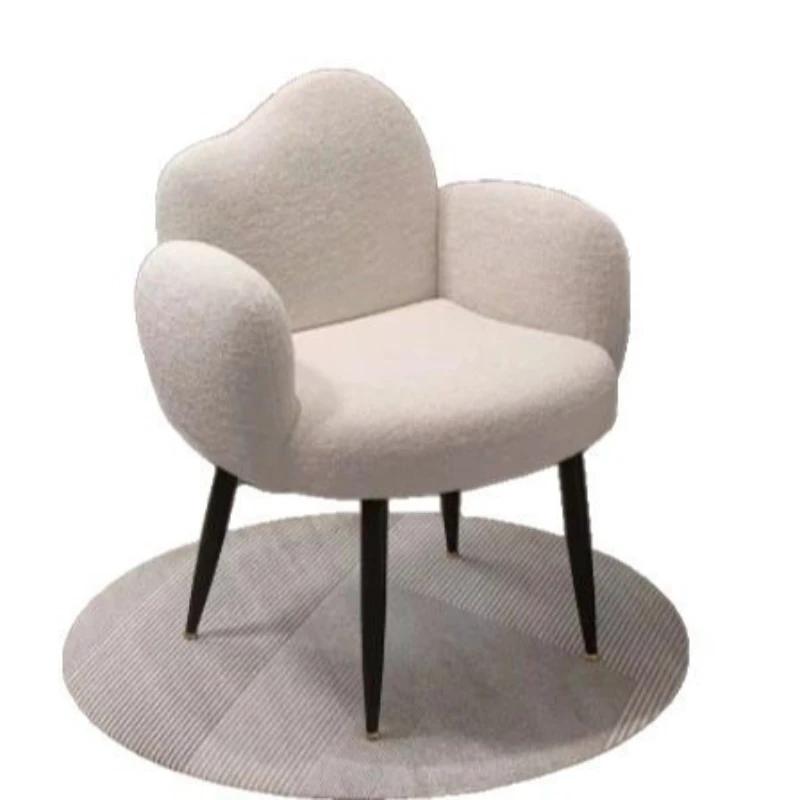 LTT Cream Style Makeup Chair Bedroom Dressing Stool Light Luxury Simple Nail Art Chair