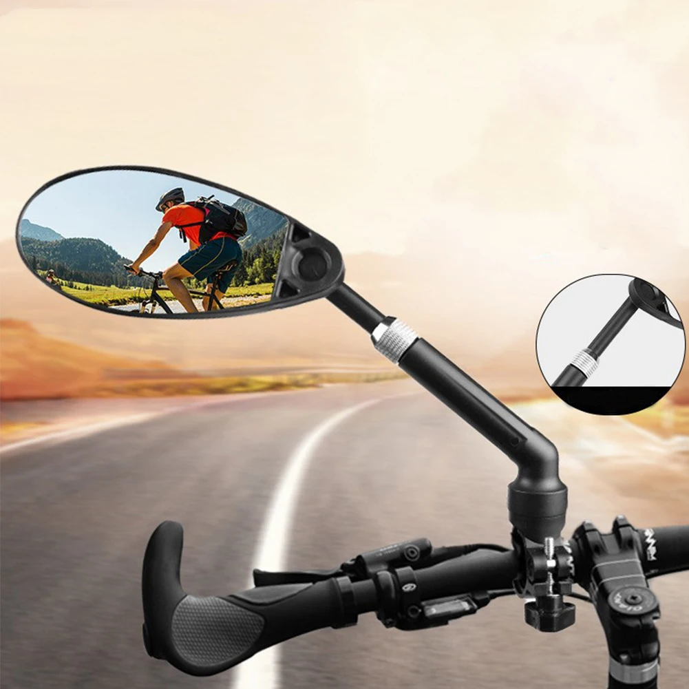 Bicycle Rearview Mirror Mini Bike Rearview Mirror Wide View Cycling Rear View Mirror Anti-glare 360 Rotating Cycling Accessories