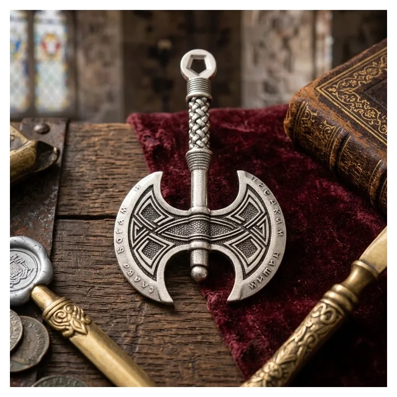 Buy 4 Get 1 Free SheCrown 68x40mm 15g Big Pendant is forged into a quiet Axe It no longer cleaves through jungle and flame Mens