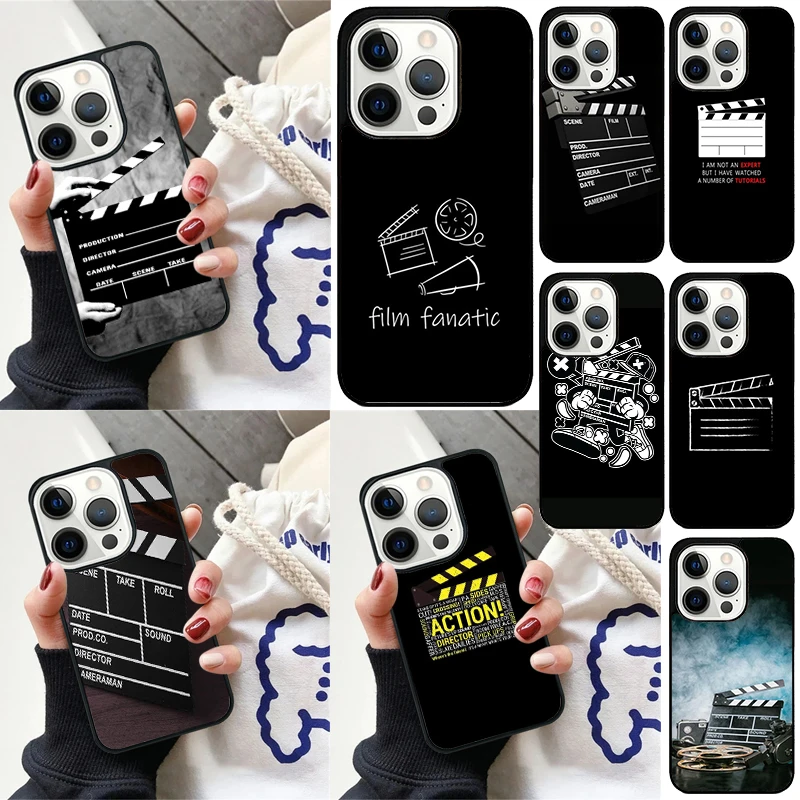 Film Movie Director Clapper Board Cover For iPhone 16 13 14 15 Pro Max 12 Mini 11 15 Pro Max 7 8 Plus Max Phone Case