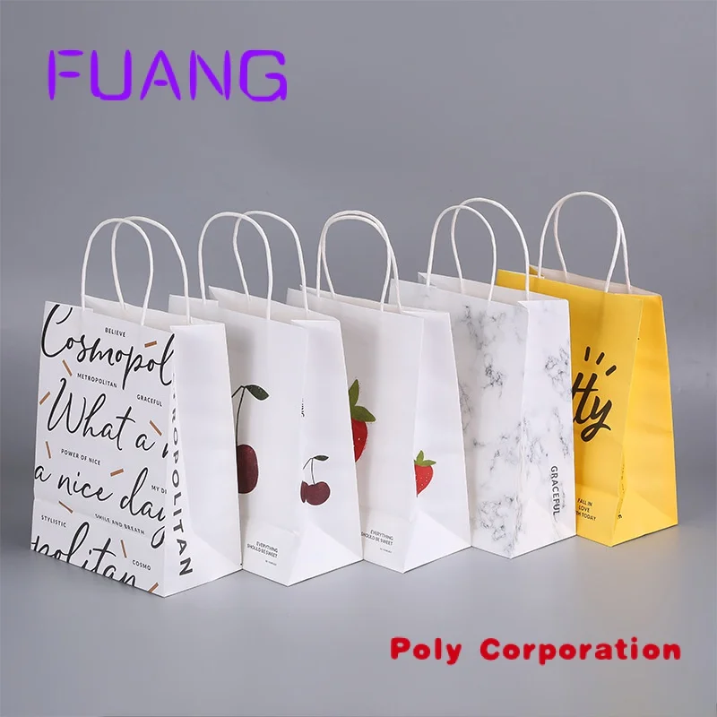 Custom  KM wholesale manufacture personalized brown small recycled takeaway take out paper packaging bags for sale