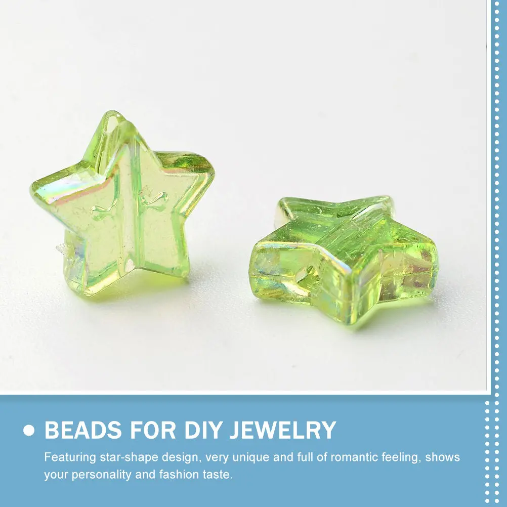 

DIY Loose Beads Star Design Acrylic Spacer Beads for Jewelry Making Necklace Bracelet Earrings Crafting Romantic Fashion