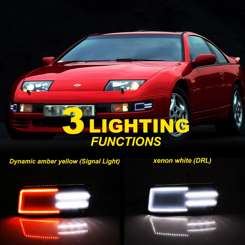 Car Front Lower Bumper Turn Signal Light For Nissan 300ZX Z Z32