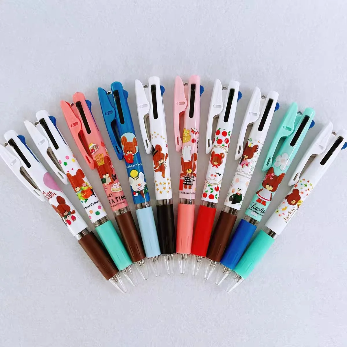 1pcs Jetstream Cute Cartoon Limited Edition Module Pen Black Red Blue Three-color Ballpoint Pen 0.5mm Japanese Stationery