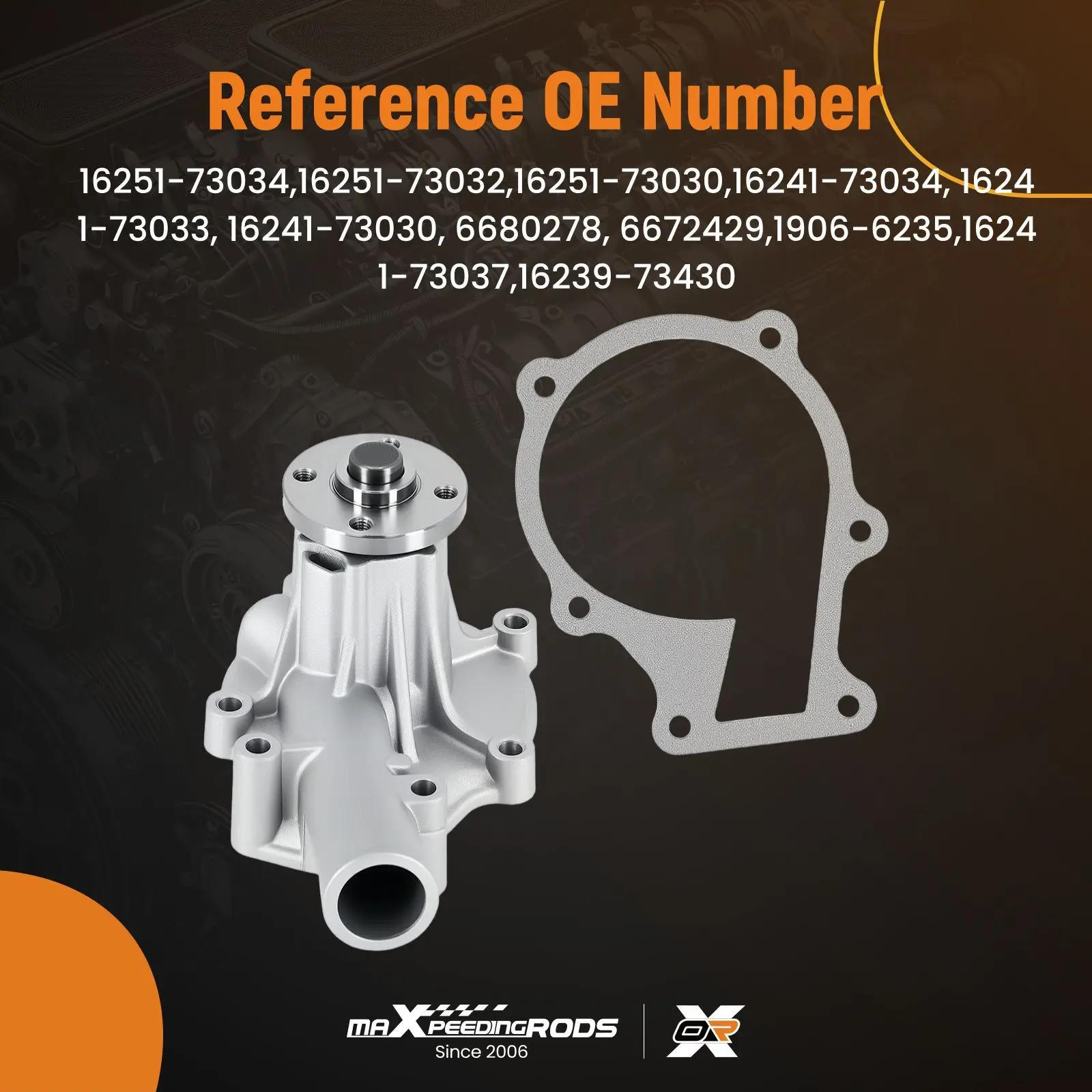 

Водяной насос и прокладка для двигателя Kubota D905 D1005 D1105 V1305 V1505, алюминиевые, 69 мм