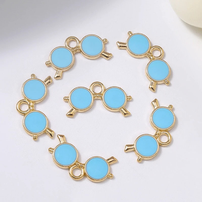 

Duarte 20Pcs/Lot Cute Mini Enamel Sunglasses Charms Pendants for Making DIY Drop Earrings Necklaces Bracelets Jewelry Findings