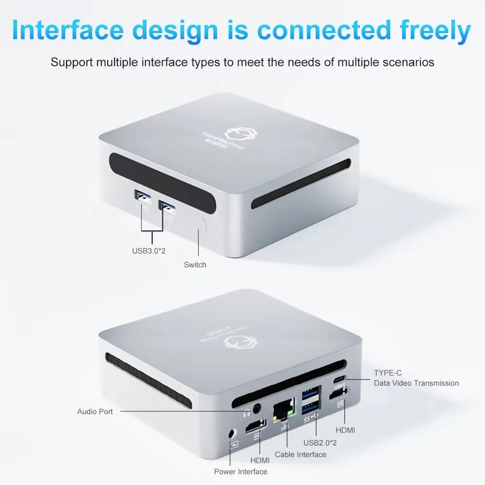 GenMachine New Mini PC AMD Ren5000 5300U Processor 27GHz 37GHz 32GB DDR4 WiFi6 HDMI Windows 1011 PC Gamer