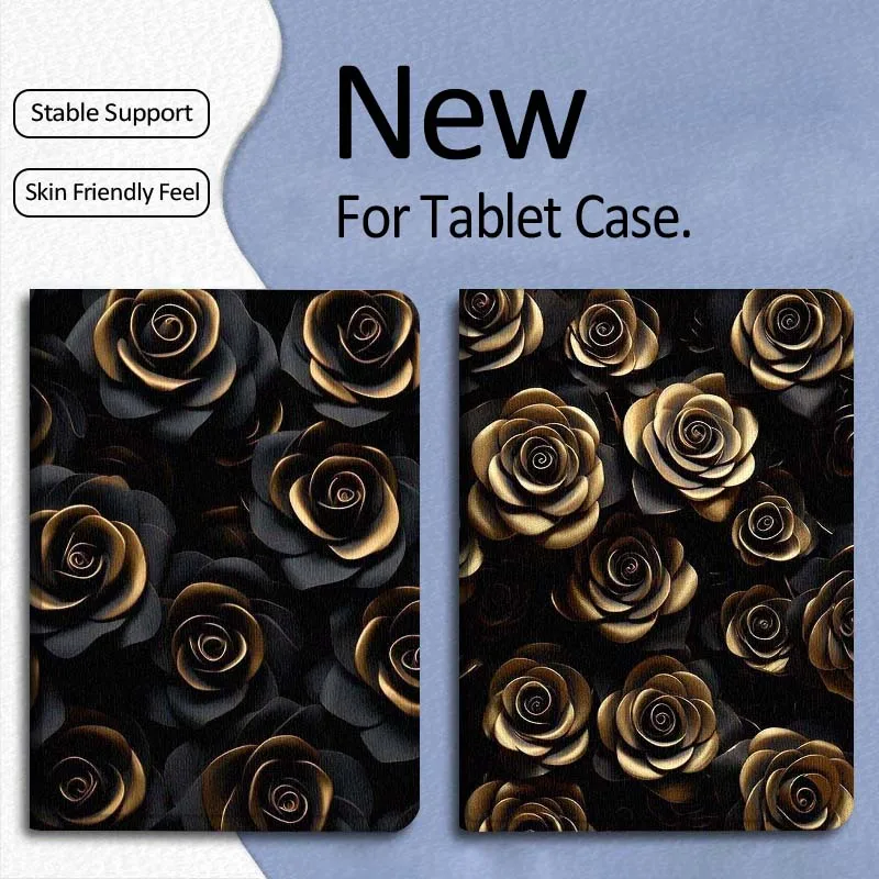 

Popular Glossy Rose Flower Gift For Xiaomi Mi Pad Mini 4 5 6 7 SE Pro Plus Redmi Pad 2 SE 2025 8.8 11 Foldable Tablet Case