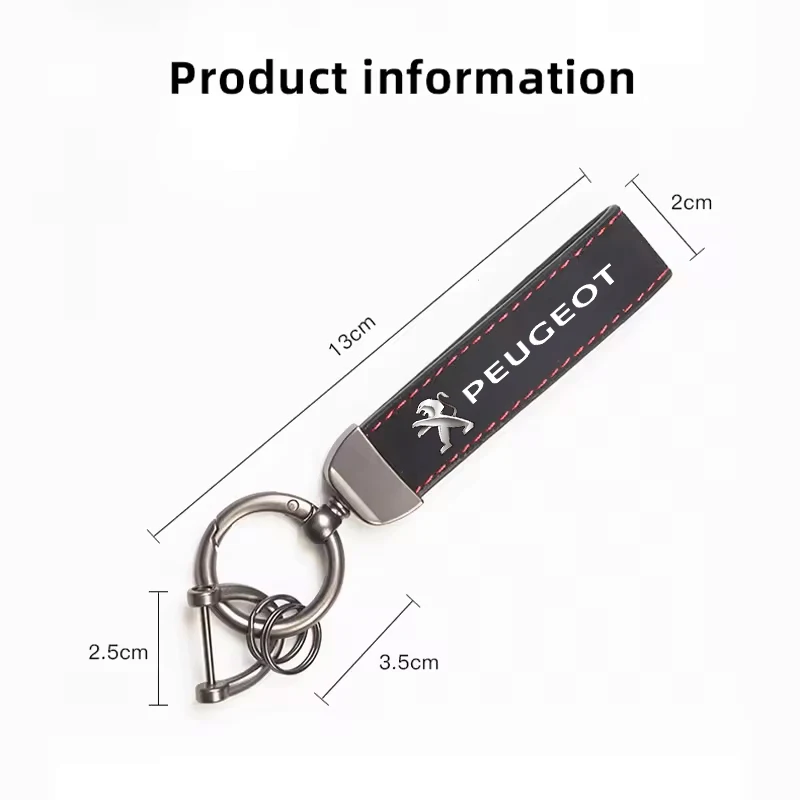 شعار السيارة المفاتيح الجلد المدبوغ كيرينغ قلادة الجلود مفتاح سلسلة لبيجو 208 3008 308 2008 207 107 508 607 106 406 407 307 206 301