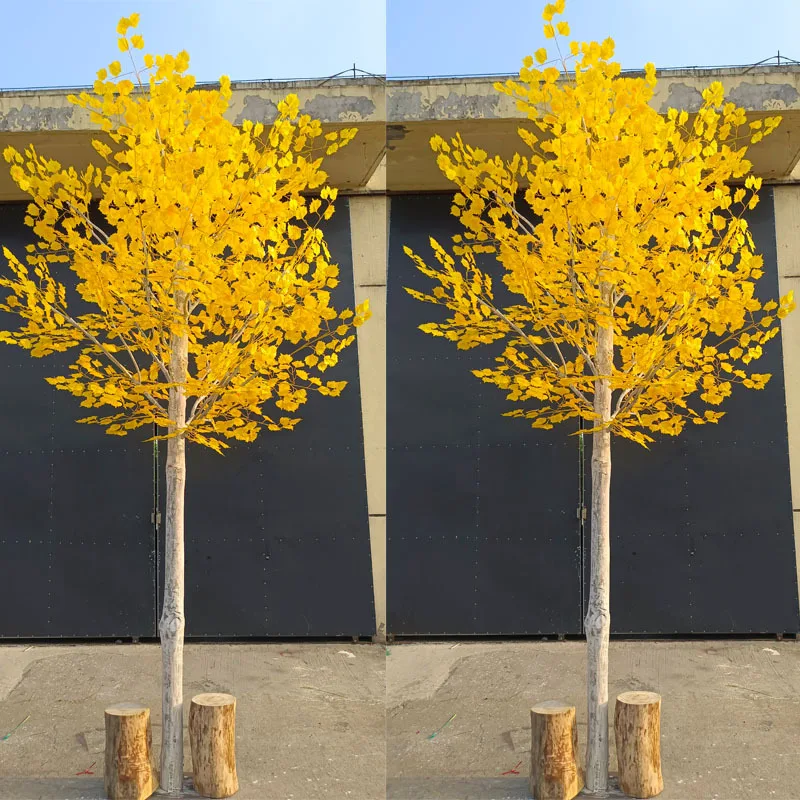 

Simulation of birch tree ginkgo tree fake tree window decoration landscaping indoor and outdoor floor ornaments
