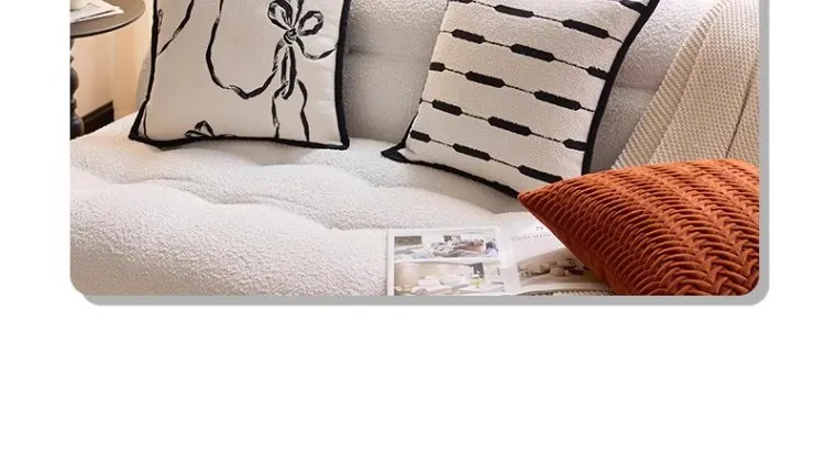 Linie Spleißen Wurf Kissenbezug Sofa Stempeln Taille Kissenbezug Einfache Mode Dekor Hause Dekorative Kissenbezug 45x45 cm – Detail 9