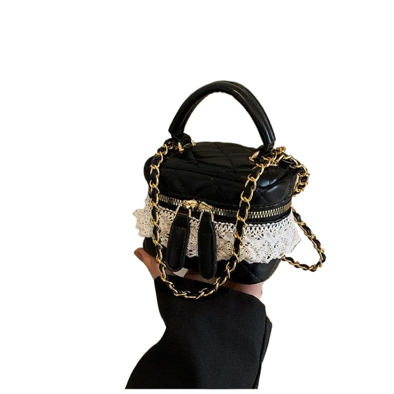 

New Foreign Style Internet Celebrity Sweet Temperament Fresh Travel Oblique Span Makeup Chain Girl Cute Shoulder Portable Bags