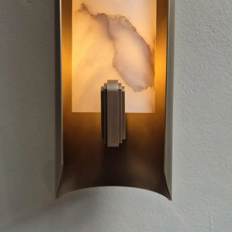 New Chinese style wall lamp, living room TV background staircase, bedroom all copper aisle bedside lamp