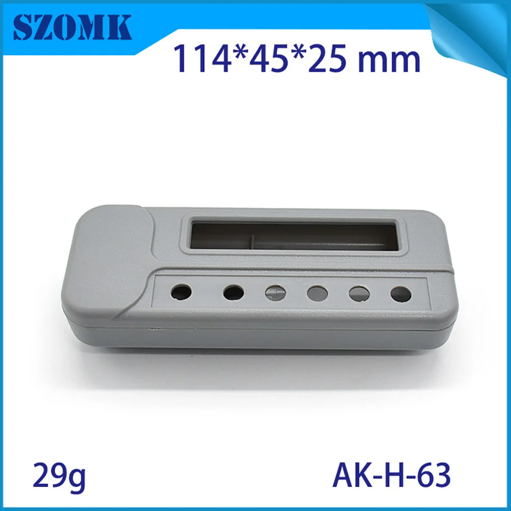 

1Piece grey color handheld plastic case 2XAA battery control case LCD screen housing