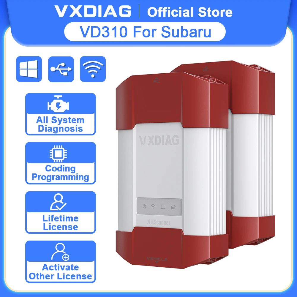 VXDIAG VCX DoIP VD310 for Subaru Car OBD2 Diagnostic Scanner All System Diagnosis Tool ECU Coding J2534 Programming Active Test