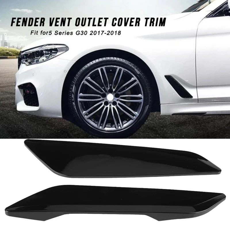 NEW-Car Fender Side Air Vent Outlet Cover Trim Accessories For-BMW 5 Series G30 2017-2018