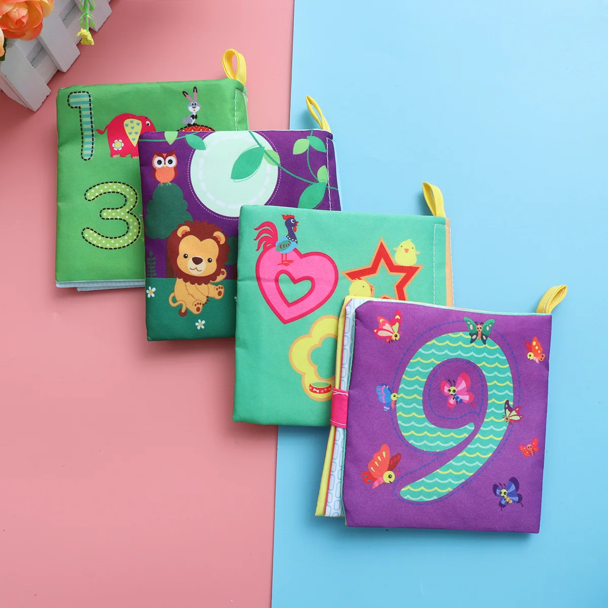 4 шт., игрушки для развития интеллекта, книги для младенцев, тканевые детские игрушки для младенцев