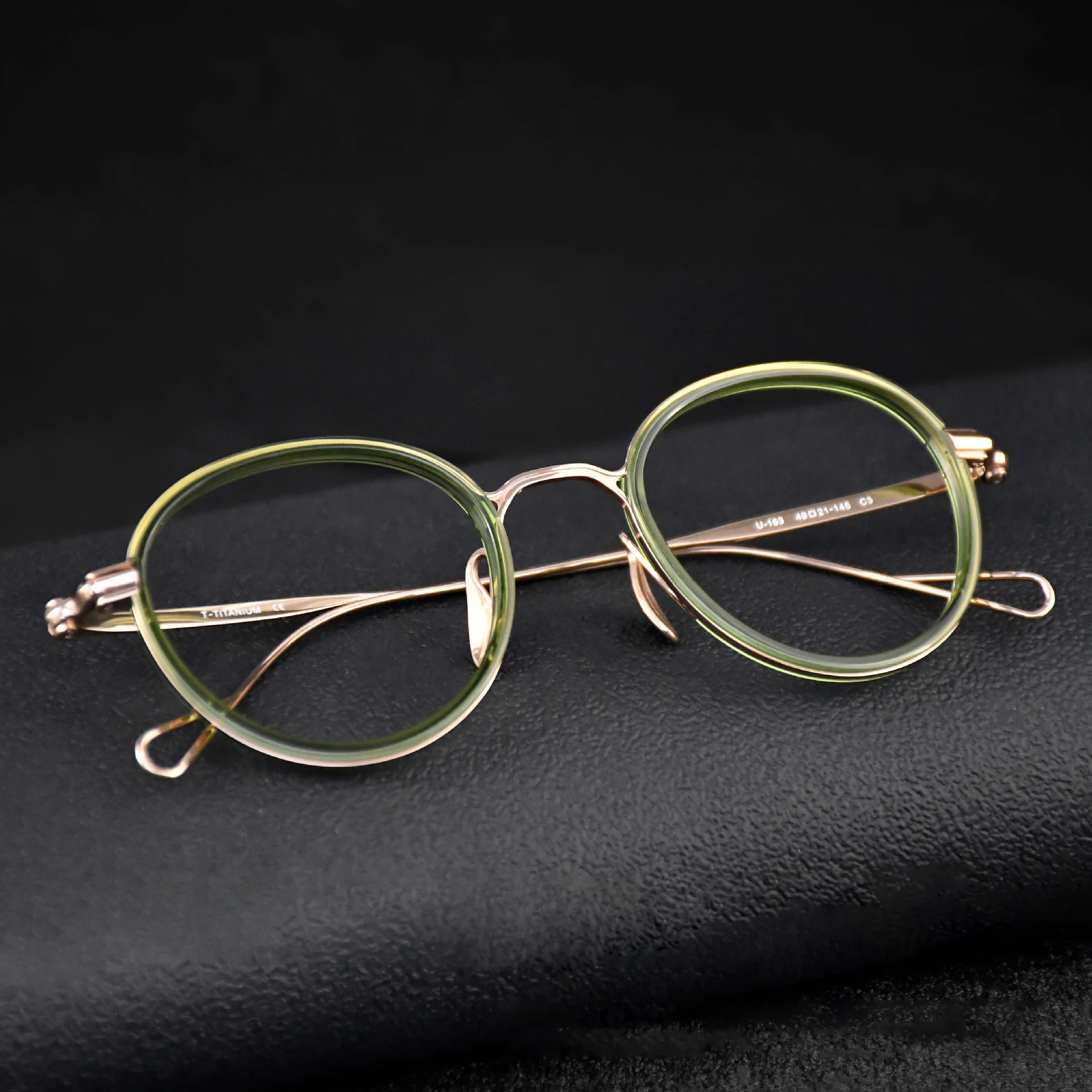 

Одежда высшего качества из чистого титана и ацетата, оправа для очков для мужчин и женщин, оправа для близорукости по рецепту, оптическая круглая оправа для очков, очки