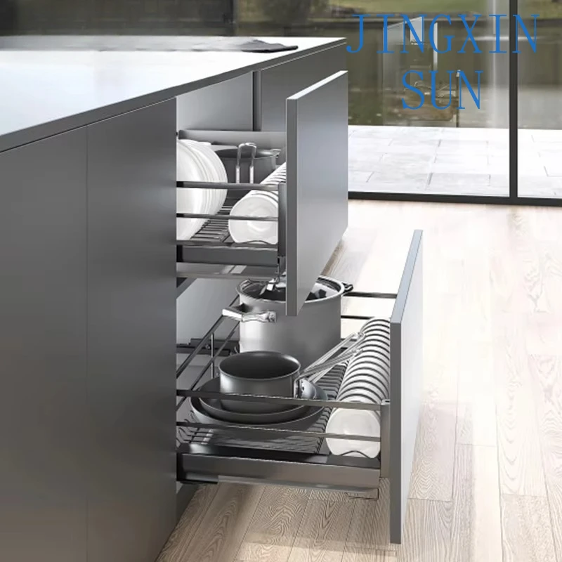 Kitchen Accessories Storage Kitchen Pull Out Baskets Drawers Slide Baskets Cabinets Organization Pots and Pans