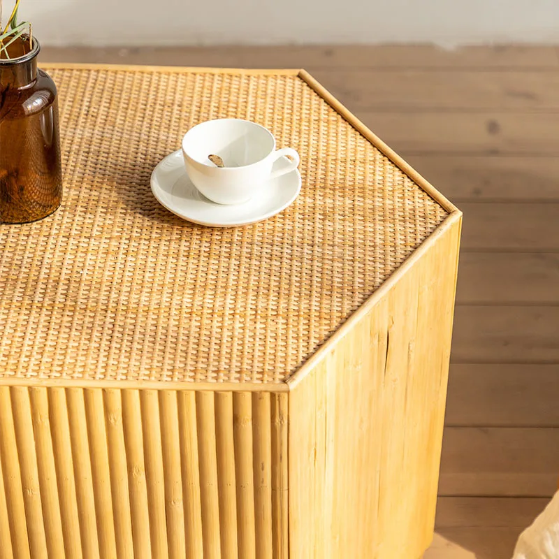 Living room sofa side table coffee table simple pure solid wood corner room bedside table