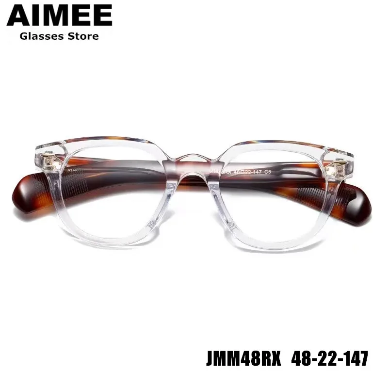 

Винтажная круглая дизайнерская оправа для очков из ацетата для мужчин и женщин, модные очки Americian, очки ручной работы, оправа для очков с высоким индексом