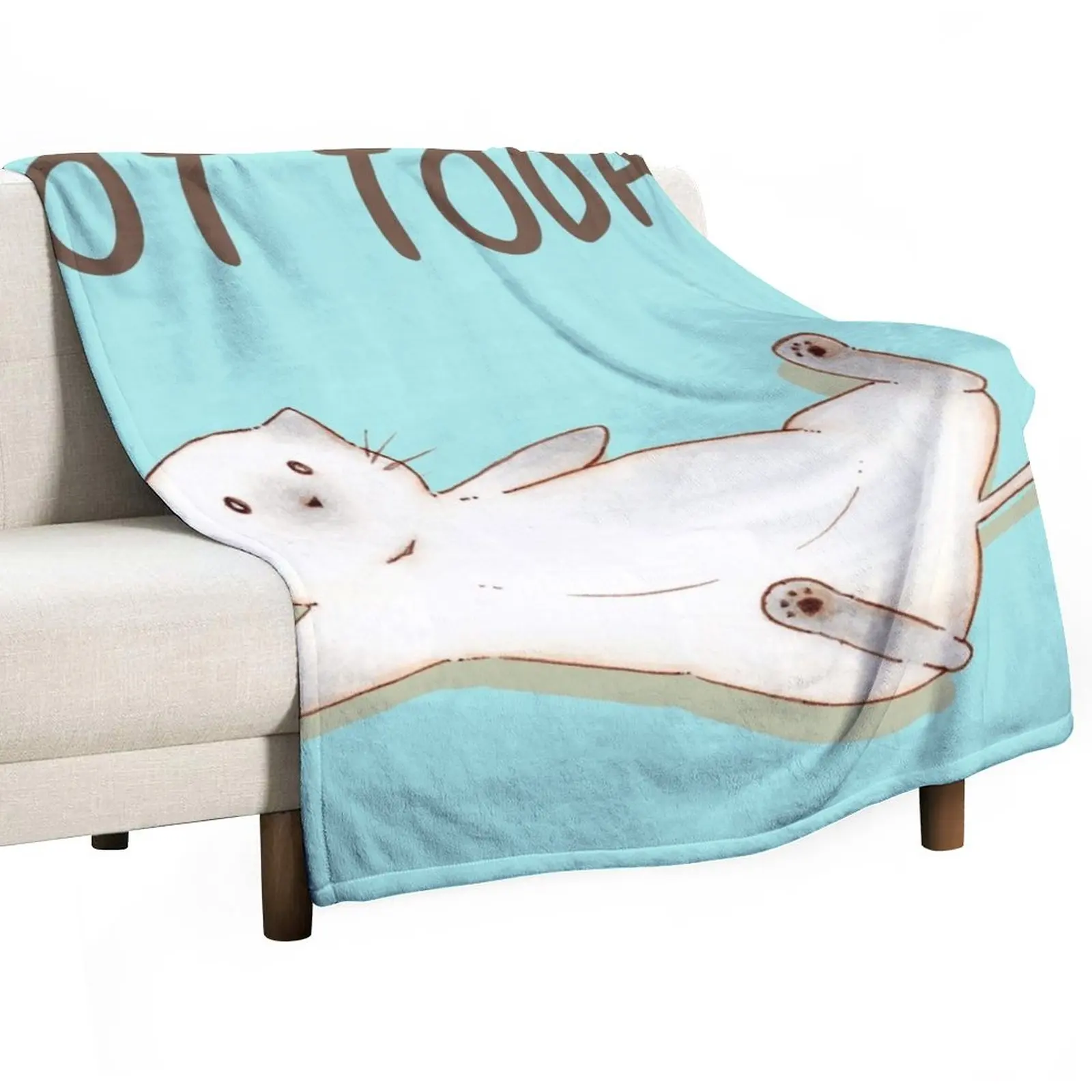 Not today - Lazy cat Throw Blanket heavy to sleep Shaggy Camping Custom Blankets