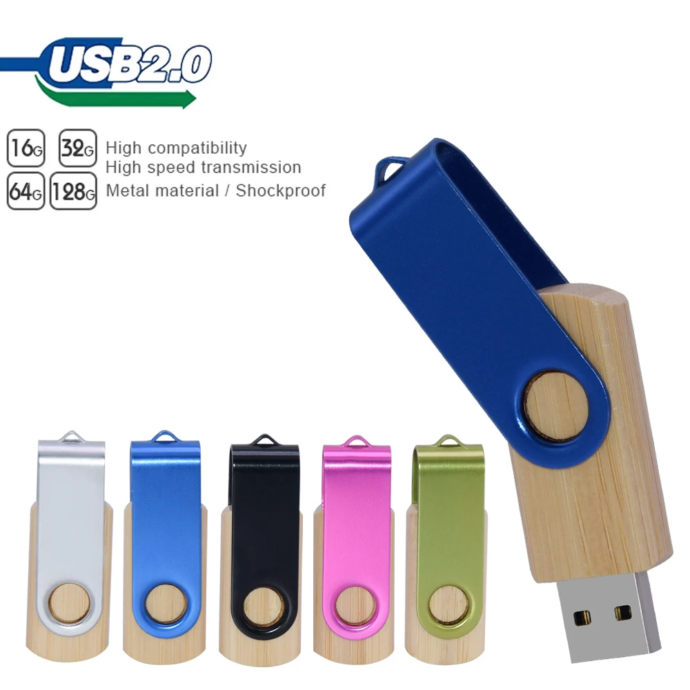 wooden style LOGO usb flash drive 4gb 8gb 16gb Pendrive 32gb 64gb usb stick pen drive usb2.0 For photography wedding gift